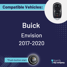 Load image into Gallery viewer, Buick Envision 5-Button Smart Key with Hatch Release and Remote Start (GMBUICKSK-5B-HYQ4AA) - Tom&#39;s Key Company
