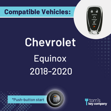 Load image into Gallery viewer, Chevrolet Equinox 5-Button Smart Key with Hatch Release and Remote Start Button (GMCHEVSK-5B-HYQ4AA) - Tom&#39;s Key Company