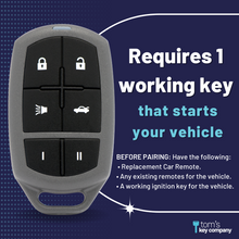 Load image into Gallery viewer, Classic Replacement Car Remote for Hundreds of Vehicles, Bundle with Fob and Keyring (UNRM-60-Classic-Univ-Remote-6B-BNDL) - Tom&#39;s Key Company