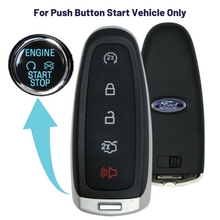 Load image into Gallery viewer, Ford 5-Button OEM Logo Smart Key with Remote Start and Trunk Release (FORPSK-5B-TRS-OEM-LOGO-PDL) - Tom&#39;s Key Company