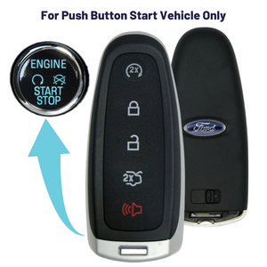 Ford 5-Button OEM Logo Smart Key with Remote Start and Trunk Release (FORPSK-5B-TRS-OEM-LOGO-PDL) - Tom's Key Company