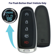 Cargar imagen en el visor de la galería, Ford &amp; Lincoln 5-Button Aftermarket Smart Key with Remote Start and Trunk Release/High-Security Emergency Key (FORPSK-HS-5B-TRS-PDL) - Tom&#39;s Key Company