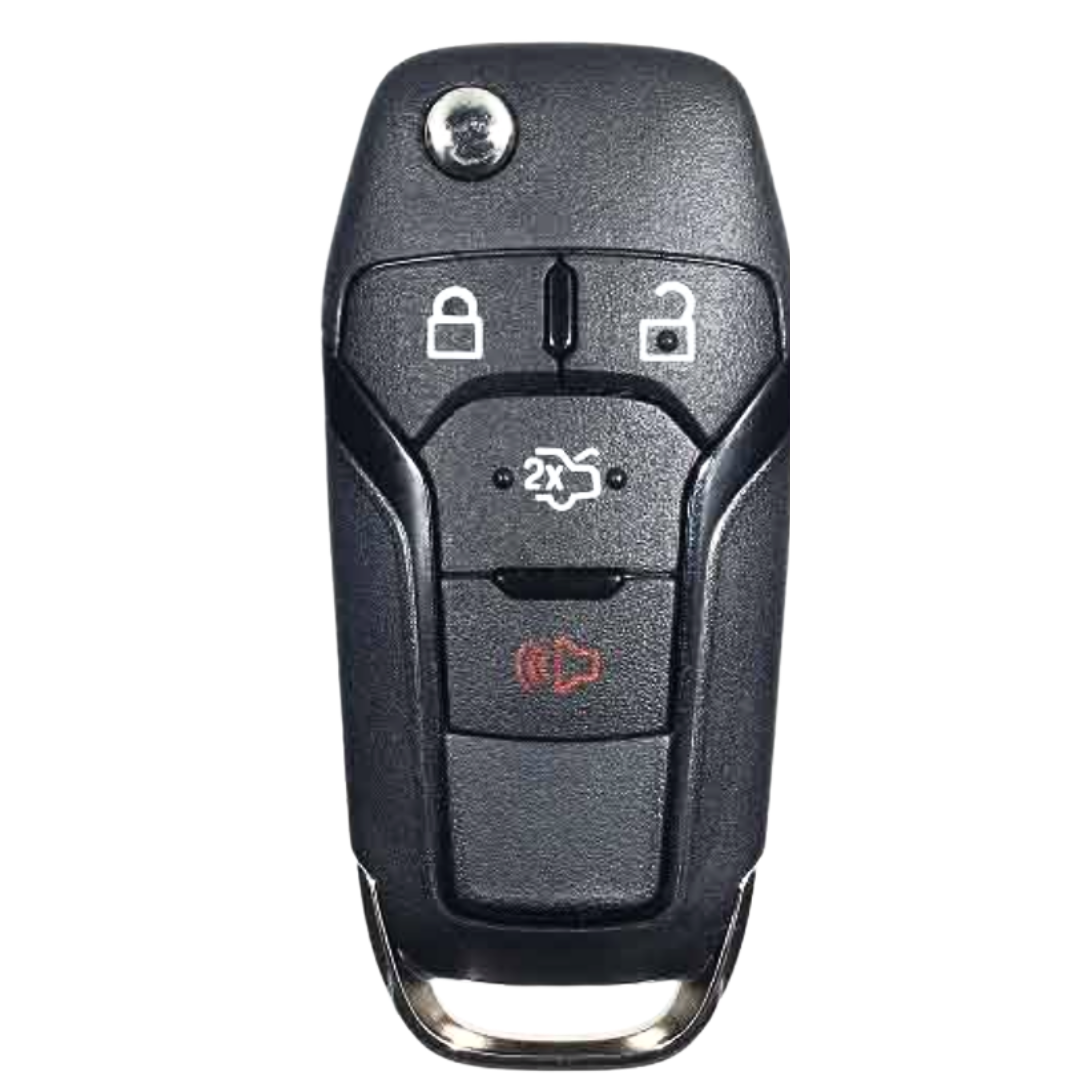 Ford OEM Keyless Entry Flip Key 4-Button with Trunk Release (FORFK-OEM-LOGO-4B-TRUNK-FLP) - Tom's Key Company