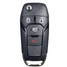 Load image into Gallery viewer, Ford OEM Keyless Entry Flip Key 4-Button with Trunk Release (FORFK-OEM-LOGO-4B-TRUNK-FLP) - Tom&#39;s Key Company