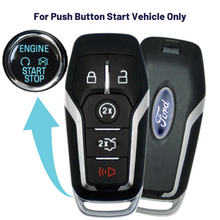 Cargar imagen en el visor de la galería, Ford OEM Logo 5-Button Smart Key with Remote Start and Trunk Release (FORSK-TRS-5B-OEM-TMB-LOGO) - Tom&#39;s Key Company