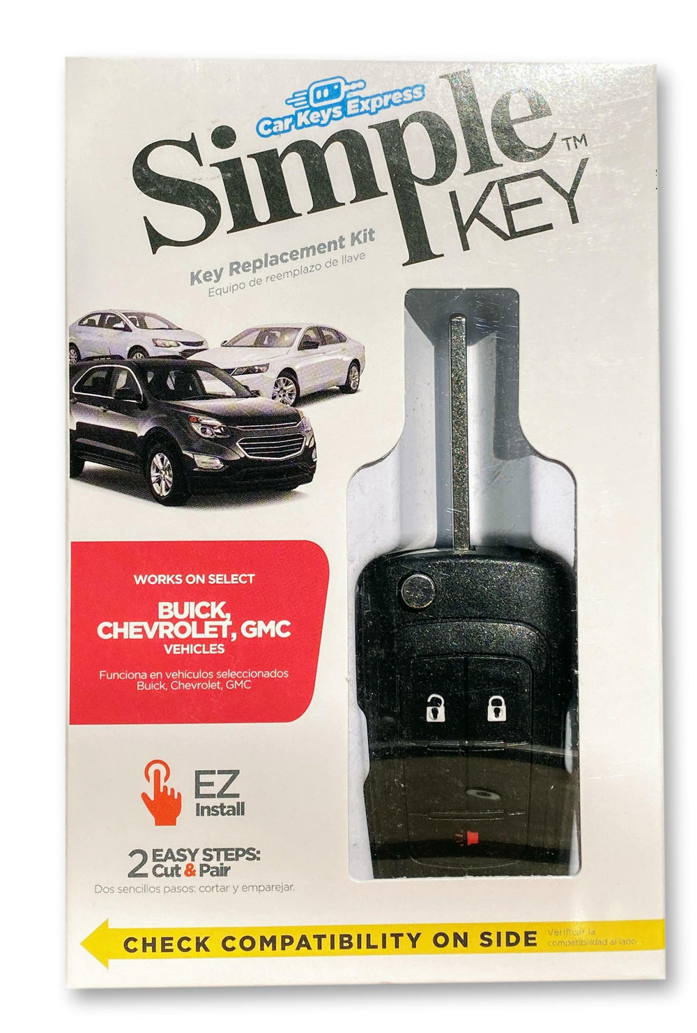 GM Simple Key 3 Button Flip Key (GMFK3SK-KIT) | Tom's Key Company