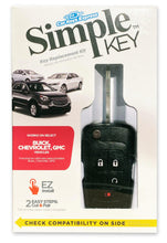Load image into Gallery viewer, GM Simple Key 4 Button Flip Key with Remote Start (GMFK4RSSK-KIT) - Tom&#39;s Key Company