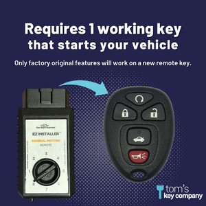 Keyless Entry Remote for Select Buick, Cadillac, Chevrolet, GMC Pontiac, & Saturn Vehicles 5 Button Remote FOB (GMRM-MZ1RE-KIT) - Tom's Key Company