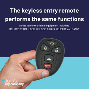 Keyless Entry Remote for Select Buick, Cadillac, Chevrolet, GMC Pontiac, & Saturn Vehicles 5 Button Remote FOB (GMRM-MZ1RE-KIT) - Tom's Key Company