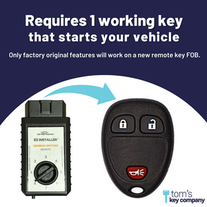 Keyless Entry Remote for Select Buick, Chevrolet, Pontiac & Saturn Vehicles, 3 Button Remote FOB (GMRM-3Z0RE-KIT) - Tom's Key Company