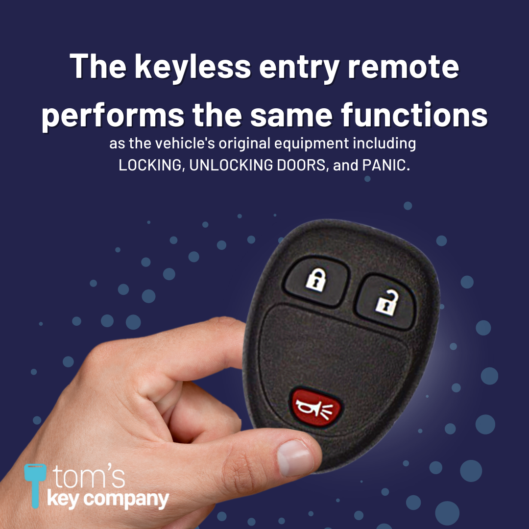 Keyless Entry Remote for Select Buick, Chevrolet, Pontiac & Saturn Vehicles, 3 Button Remote FOB (GMRM-3Z0RE-KIT) - Tom's Key Company