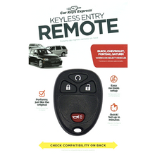 Cargar imagen en el visor de la galería, Keyless Entry Remote for Select Buick, Chevrolet, Pontiac &amp; Saturn Vehicles, 4 Button Remote FOB (GMRM-4RZ0RE-KIT) - Tom&#39;s Key Company
