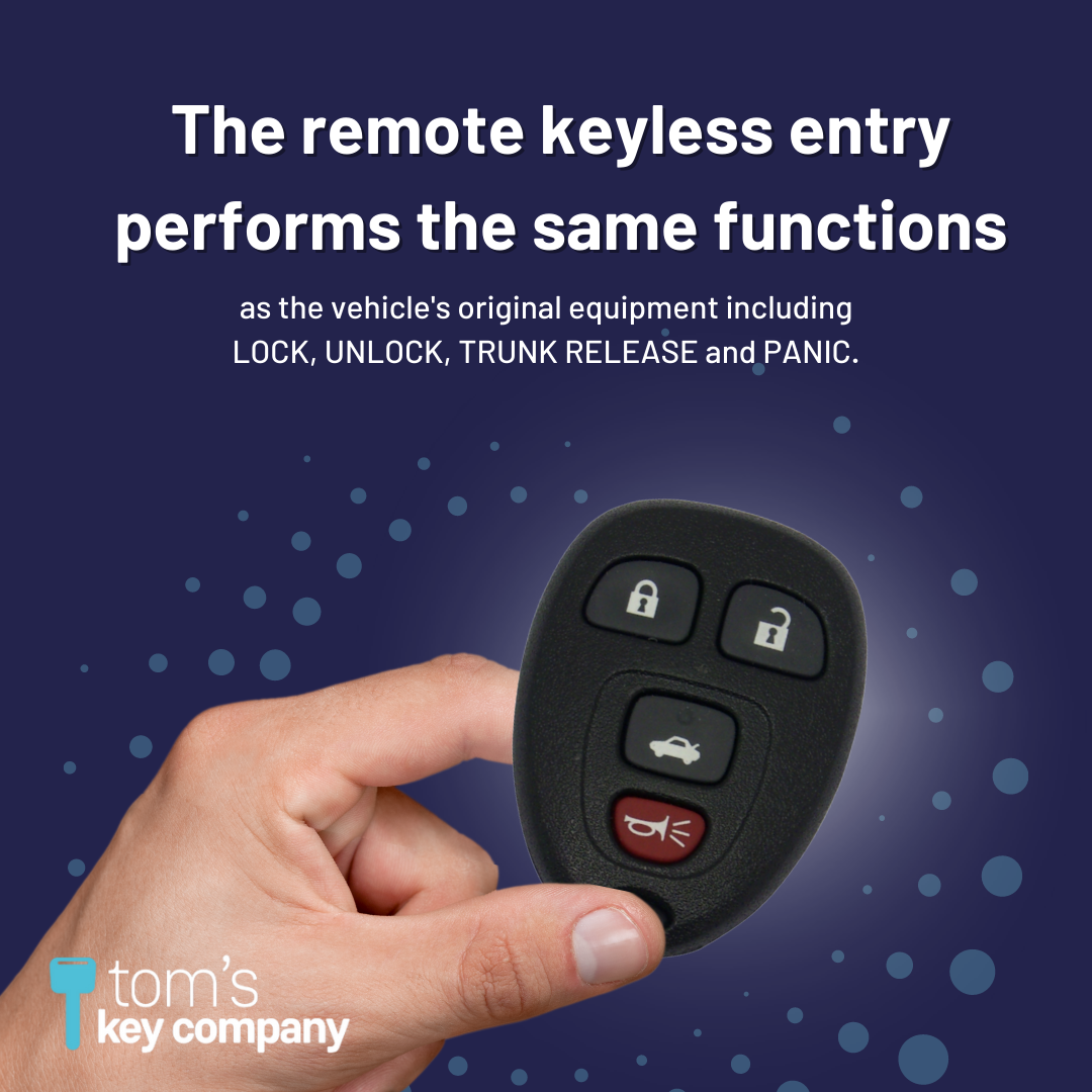 Keyless Entry Remote for Select Buick, Chevrolet, Pontiac & Saturn  Vehicles, 4 Button Remote FOB (GMRM-4TZ1RE-KIT)