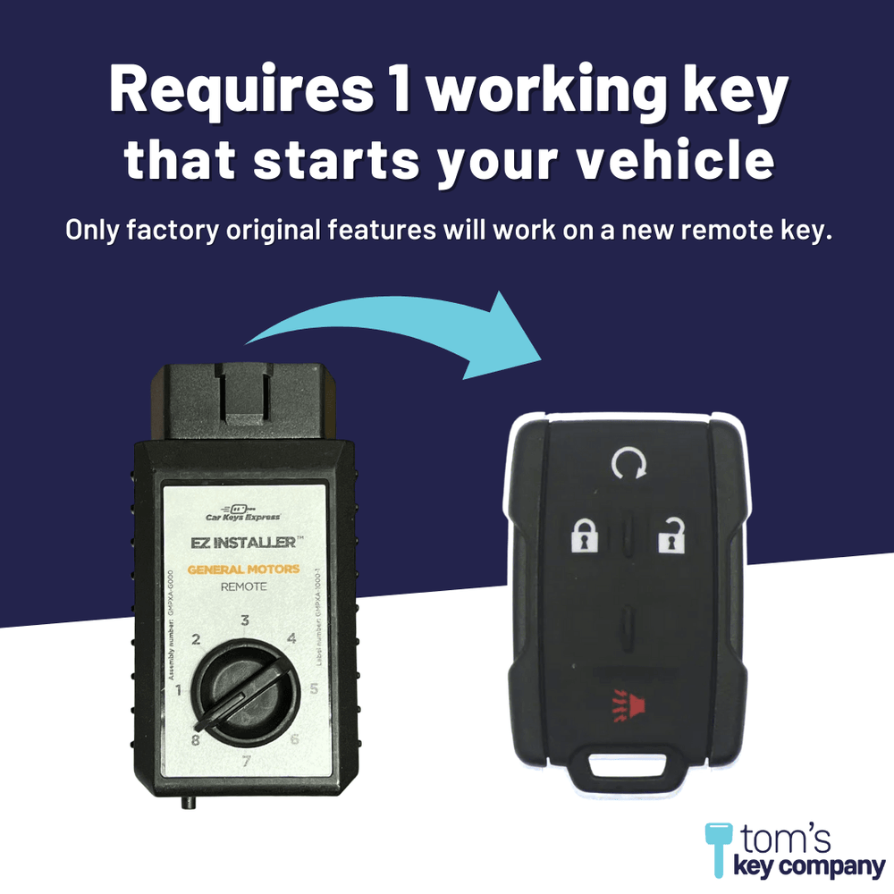 Keyless Entry Remote for Select Chevrolet & GMC Vehicles, 4 Button Rem ...