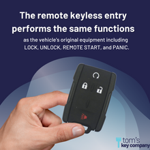 Load image into Gallery viewer, Keyless Entry Remote for Select Chevrolet &amp; GMC Vehicles, 4 Button Remote FOB (GMRM-4TZ2RE-KIT) - Tom&#39;s Key Company