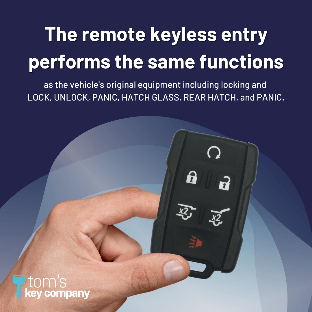 Keyless Entry Remote for Select Chevrolet & GMC Vehicles, 6 Button Remote FOB (GMRM-6THZ1RE-KIT) - Tom's Key Company