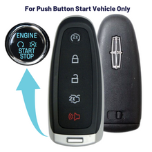 Load image into Gallery viewer, Lincoln 5-Button OEM Smart Key with Remote Start and Trunk Release (LINCPSK-5B-TRS-OEM-PDL) - Tom&#39;s Key Company