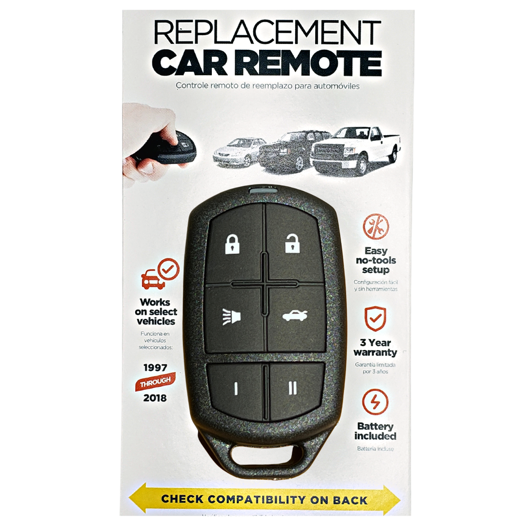 Replacement Car Remote for Hundreds of Vehicles, Keyless Entry FOB for Select Vehicles from Many Manufacturers (UNRM-61RE-Univ-Remote-6B) - Tom's Key Company