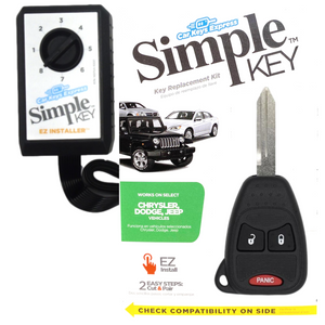 Chrysler, Dodge, and Jeep Simple Key Programmer for Key with 3 Button Remote (CDRH-E3Z0SK-KIT) - Tom's Key Company