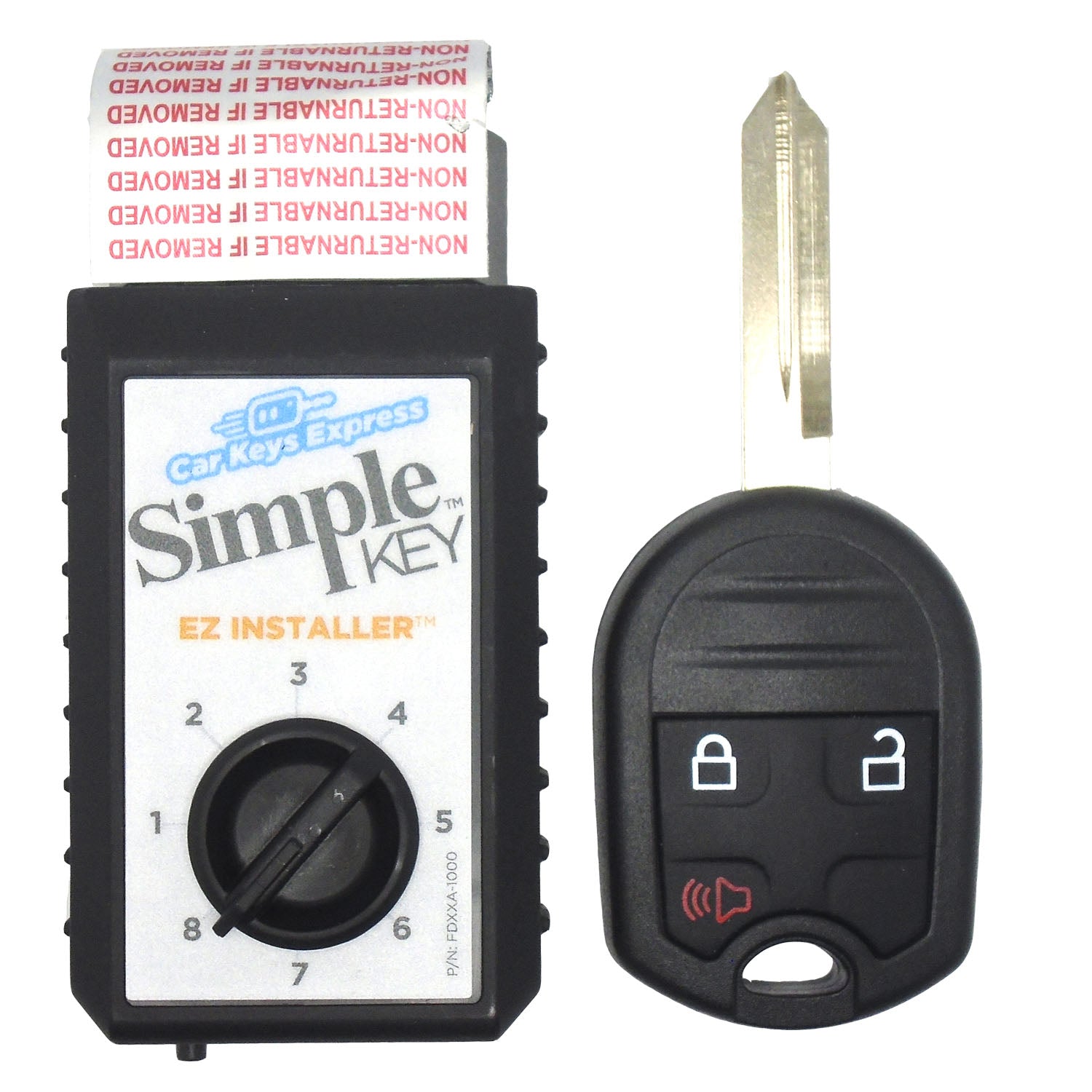 Tom's Key - Paquete de llave de coche y programador con llave abatible de 3  botones, diseñada para vehículos Ford seleccionados (clave de programa tú