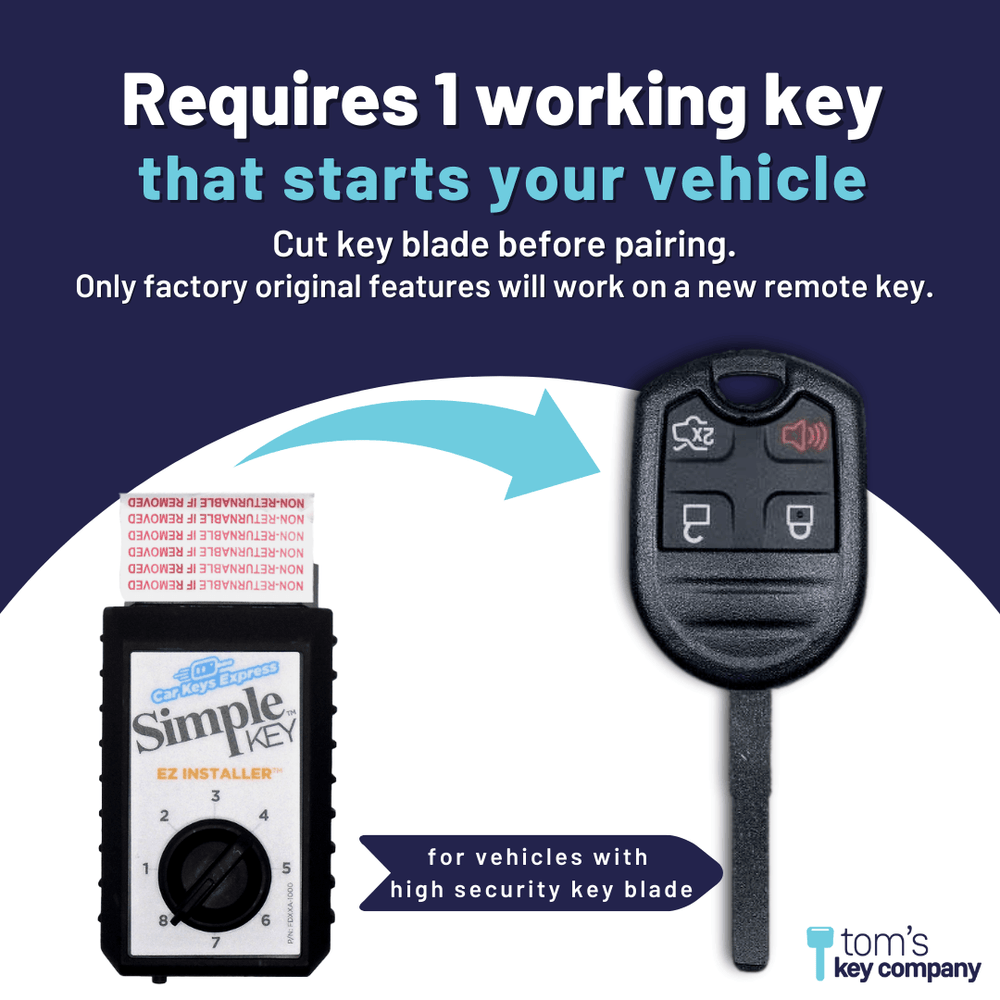 Key Programming Ford Simple Key Programming Kit - Ford (FORRK4HSSK-KIT) | Tom's Key Company