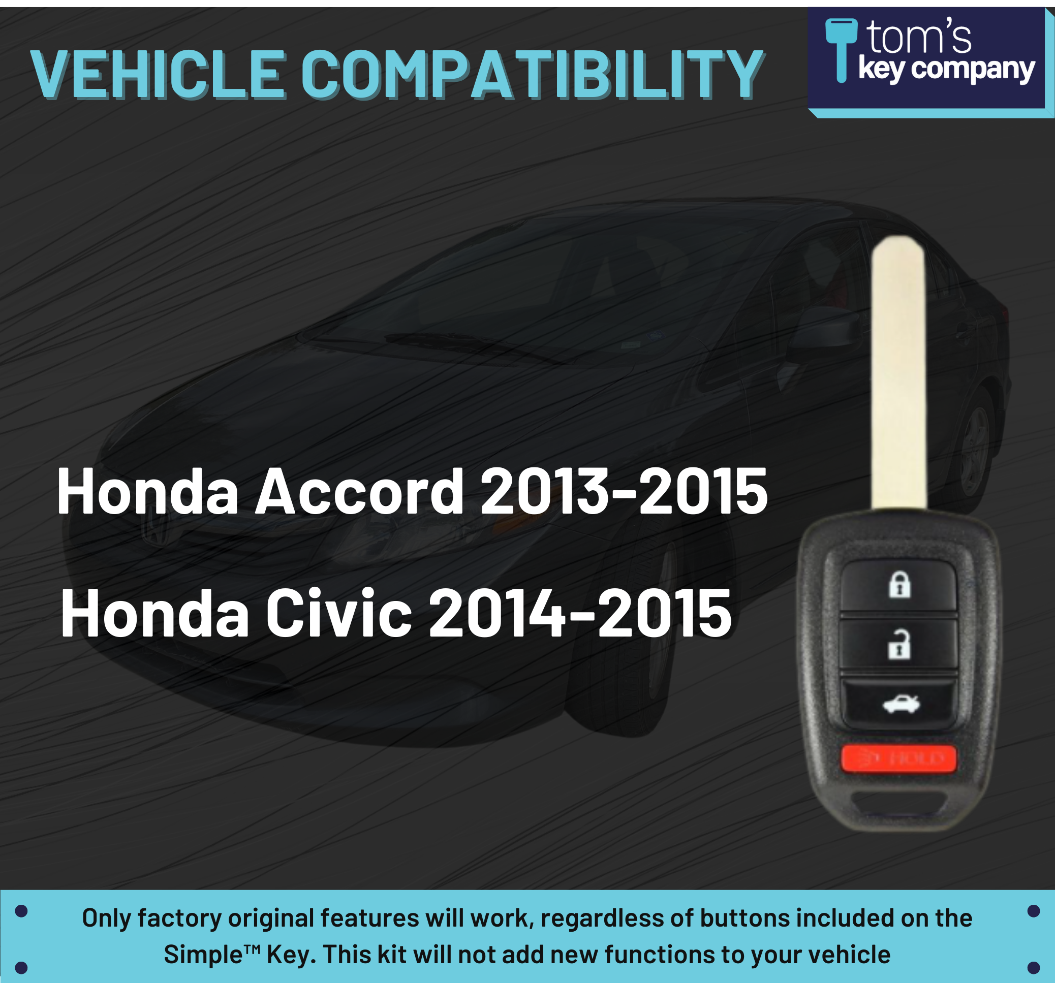 Simple Key Programming Kit - Honda Accord 2013-2015 & Honda Civic 2014-2015 - MLBHLIK6-1T-(HNRH-H4TZ2SK-KIT) - Tom's Key Company