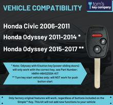Cargar imagen en el visor de la galería, Simple Key Programming Kit - Honda Civic 2006-2011 &amp; Honda Odyssey 2011-2017 N5F S0084A (HNRH-H3Z0SK-KIT) - Tom&#39;s Key Company