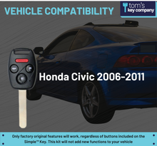 Cargar imagen en el visor de la galería, Simple Key Programming Kit - Honda Civic 2006-2011 - N5F S0084A (HNRH-H4TZ0SK-KIT) - Tom&#39;s Key Company