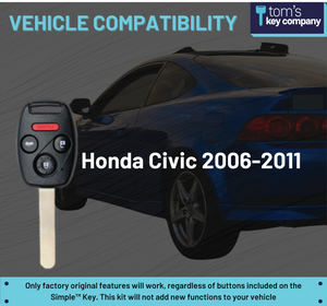 Simple Key Programming Kit - Honda Civic 2006-2011 - N5F S0084A (HNRH-H4TZ0SK-KIT) - Tom's Key Company