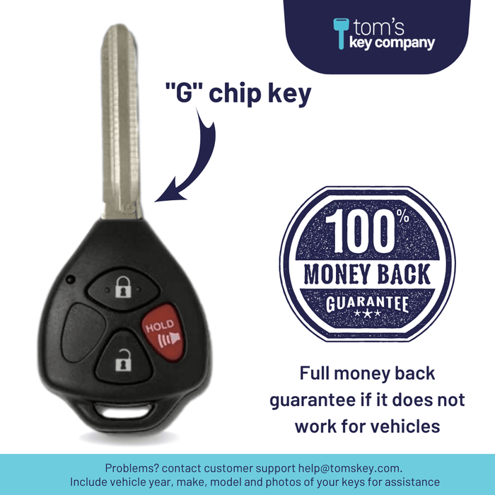 Toyota 4Runner, Rav4 and Yaris Key & Remote (