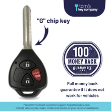 Load image into Gallery viewer, Toyota 4Runner, Rav4 and Yaris Key &amp; Remote (&quot;G&quot; Chip Key with 3 Button Remote) HYQ12BBY-3B-G - Tom&#39;s Key Company