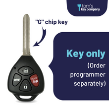 Cargar imagen en el visor de la galería, Toyota Camry Key and Remote (&quot;G&quot; Chip Key with 4 Button Keyless Entry Remote FOB) HYQ12BBY-4B-G - Tom&#39;s Key Company