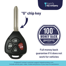 Load image into Gallery viewer, Toyota Camry Key and Remote (&quot;G&quot; Chip Key with 4 Button Keyless Entry Remote FOB) HYQ12BBY-4B-G - Tom&#39;s Key Company