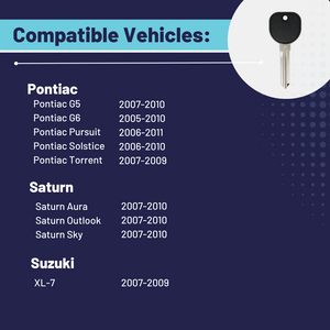 Transponder Key for Select Buick, Cadillac, Chevrolet, GMC, Pontiac, Saturn, & Suzuki Vehicles (GMKEY-B111) - Tom's Key Company